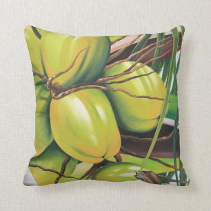 Coussin Cocotier vintage tropical