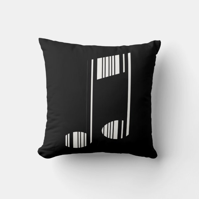 Coussin CODE À BARRES DE NOTE DE MUSIQUE Motif de code-bar (Recto)