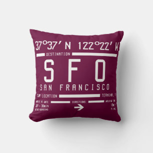 Coussin Code aéroport de San Francisco