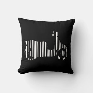Coussin Code-barres de scooter motif de code-barres de mot