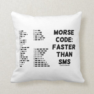Coussin Code Morse : Plus rapidement que SMS (Morse