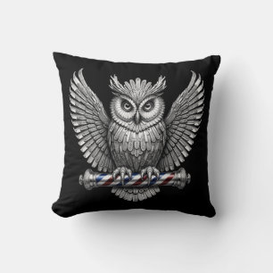 Coussin Code QR de la boutique de coiffeur Silver Owl Marq