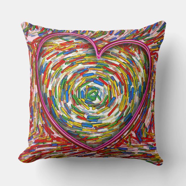 Coussin Coeur Abstrait Sprinkles Arte Amour (Recto)