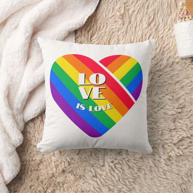 Coussin Cœur arc-en-ciel de fierté   (Couverture)