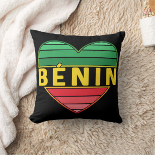Coussin Coeur béninois, I Love Bénin