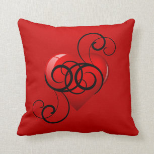 Coussin Coeur brillant épanoui