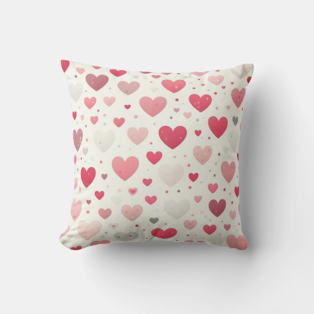 Coussin Coeur coloré de la Saint Valentin (Recto)
