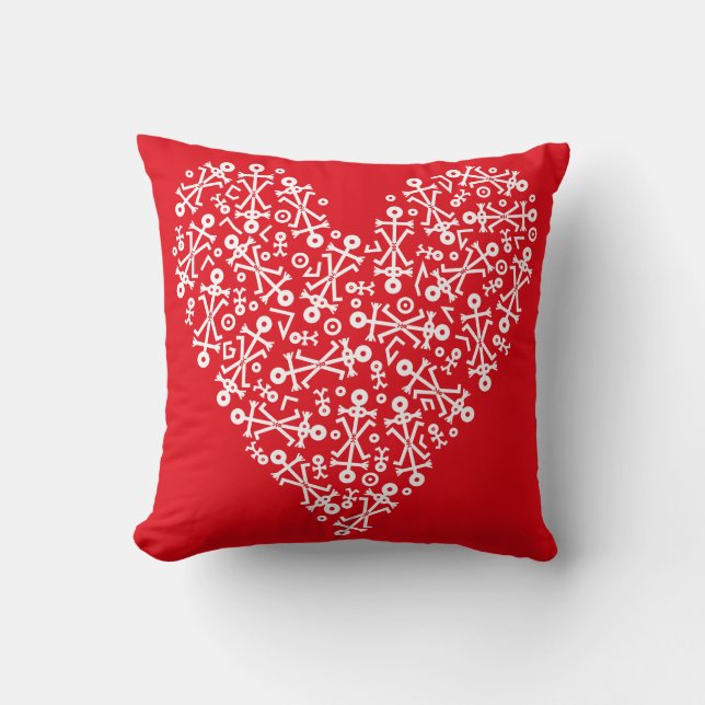 Coussin Coeur d'amour 2012 Icône Rouge (Recto)