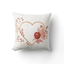 Coeur d'amour avec fleur et feuilles