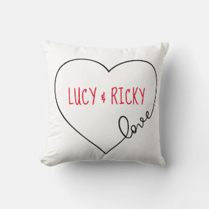 Coussin Coeur d'amour personnalisé