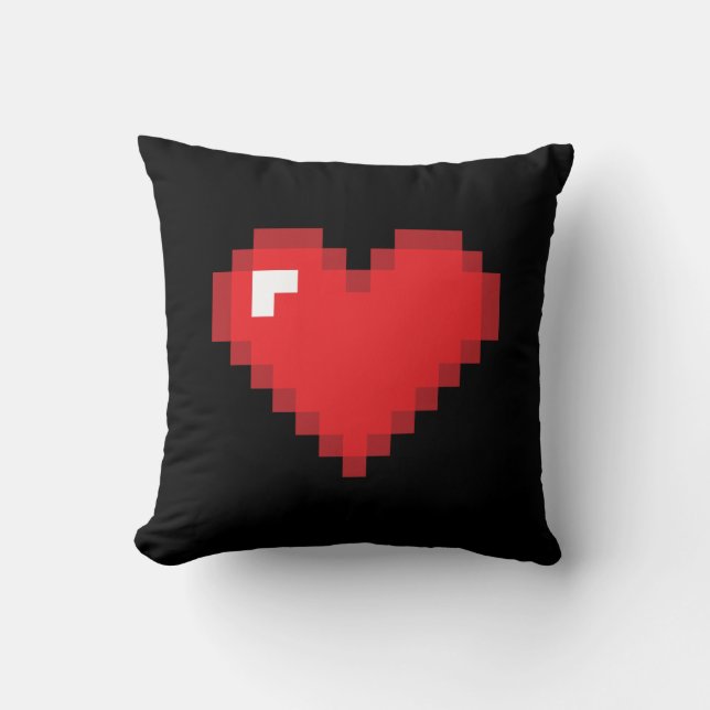 Coussin Coeur de 8 bits (Recto)