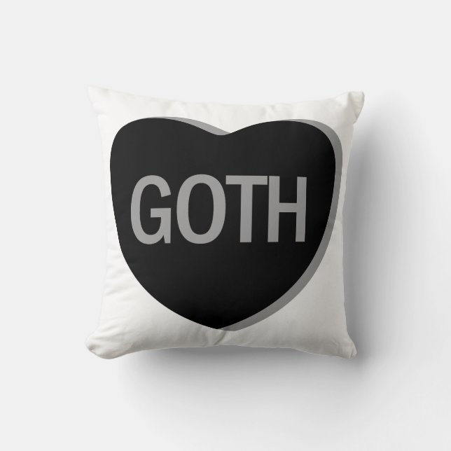 Coussin Coeur de bonbons - Goth (Recto)
