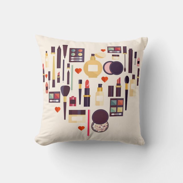 Coussin Coeur de Comestics (Recto)