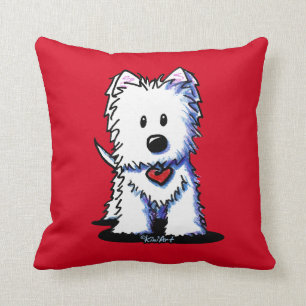 Coussin Coeur de KiniArt Westie