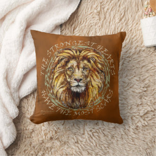 Coussin Coeur de Lion Le T-shirt Coeur le plus fort