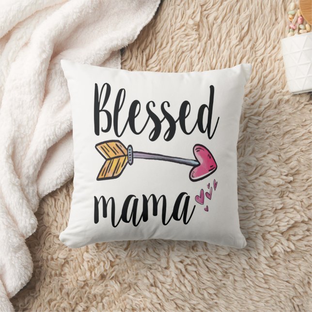 Coussin Cœur de maman bénie Cadeau boho pour maman (Couverture)