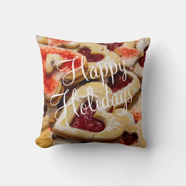 Coussin Coeur de Noël en forme de sucre Cookie (Recto)