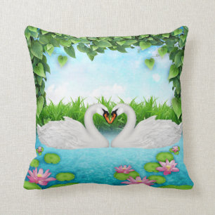 Coussin Coeur des cygnes