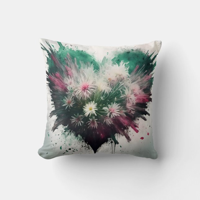Coussin Coeur des fleurs (Recto)