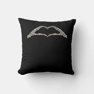 Coussin Coeur des mains osseuses actif