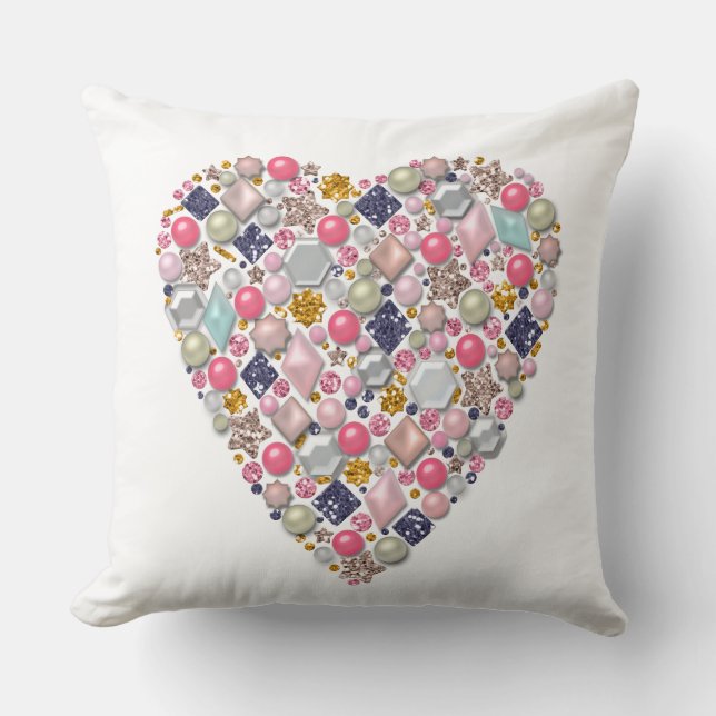 Coussin Coeur des perles (Recto)