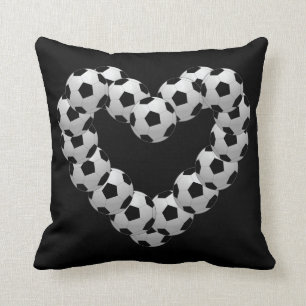 Coussin Coeur d'euro football de ballon de football sur le