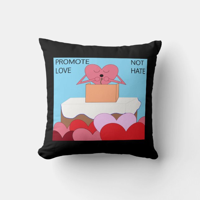 Coussin Coeur Donner un discours sur l'amour : (Recto)