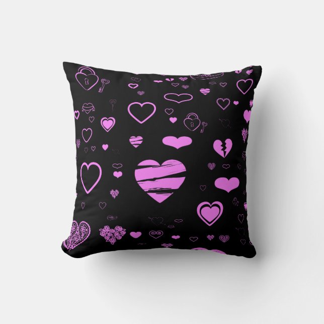 Coussin Coeur d'orchidée moderne mignon (Recto)