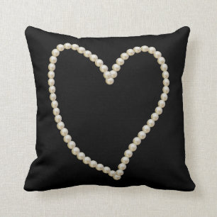 Coussin Coeur élégant de perle