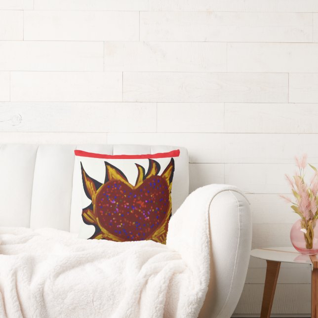 Coussin Cœur en Flammes (Canapé)
