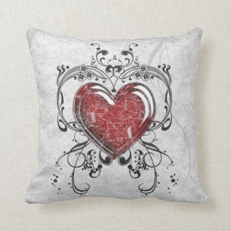 Coussin Coeur en verre avec des ornements