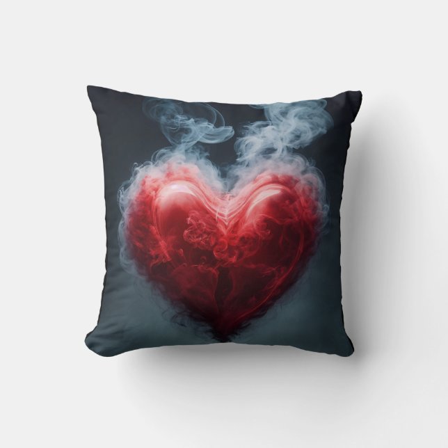 Coussin Cœur fantaisiste d'oreiller de fumée - Confort rêv (Recto)