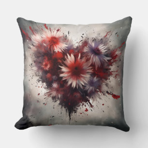 Coussin Coeur fleuri
