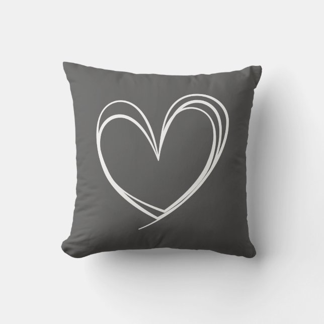 Coussin Coeur forme ligne amour Valentine        (Recto)