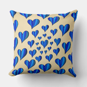 Coussin Cœur Fuseau – Édition Bleus Brillants