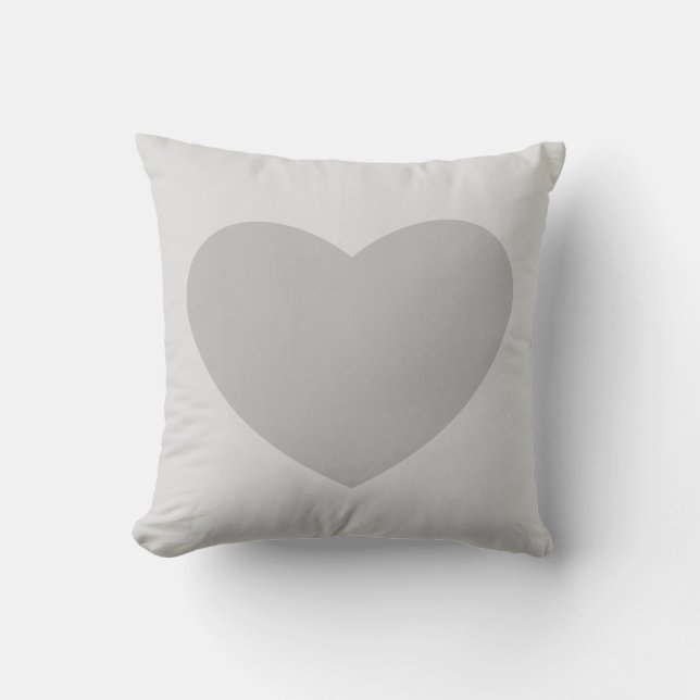 Coussin Coeur gris (Recto)