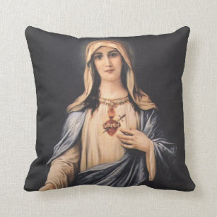 Coussin Coeur impeccable de mère de Vierge de Mary Madonna