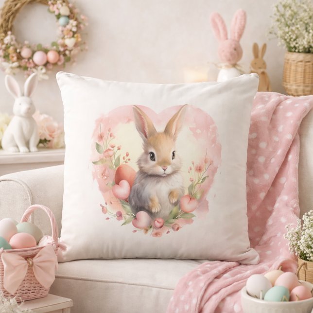 Coussin Coeur lapin bébé (Créateur téléchargé)