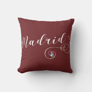 Coussin Coeur Madrid Cushion, espagnol