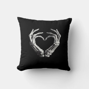 Coussin Coeur main Skeleton os Éffrayantes filles Ados