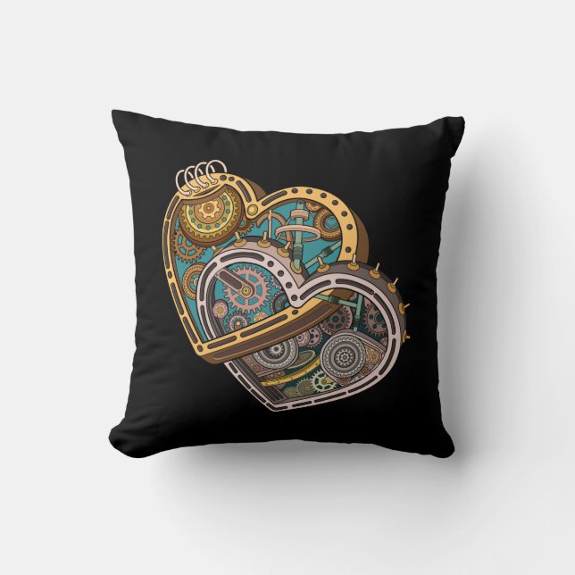 Coussin Coeur mécanique (Recto)