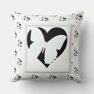 Coussin Coeur papillon