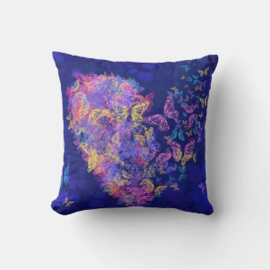 Coussin Coeur papillon - Amour