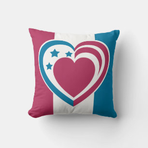 Coussin Coeur patriotique
