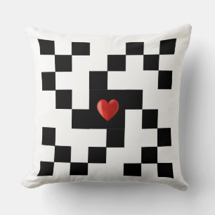 Coussin Cœur personnalisé sur une forme d'énergie abstrait