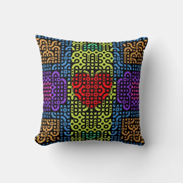 Coussin Coeur revisité de l'enfance (Recto)