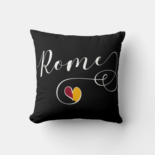 Coussin Coeur Rome, Roma, Italie, Italien (Recto)