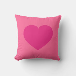 Coussin Coeur rose chaud