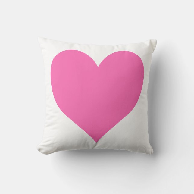 Coussin Coeur rose chaud mignon (Recto)