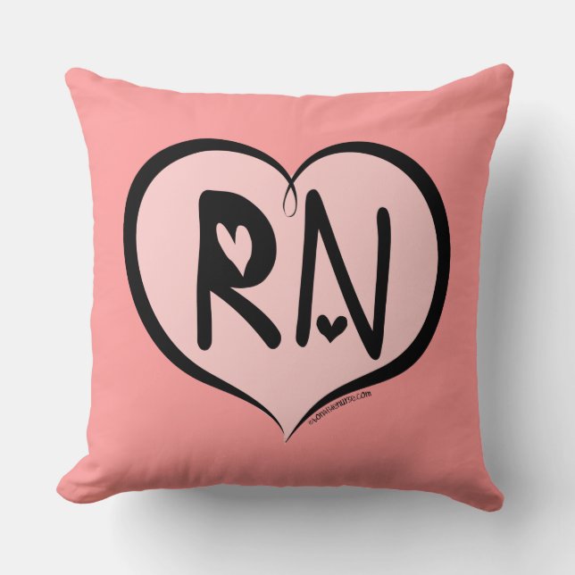 Coussin Coeur rose RN (Recto)